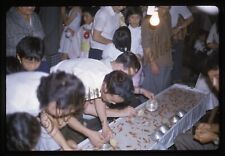 Japan Carnival Game Fish Kids Children 35mm Slide 1960s Kodachrome