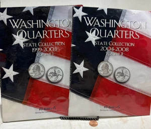 H.E. Harris Washington Quarter State Collection 1999-2008 Vol.1 & Vol.2 - LEER! - Bild 1 von 4
