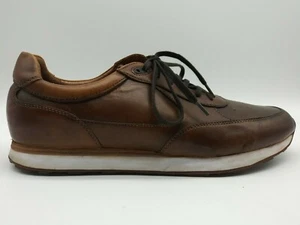 J & M by Johnston Murphy Malek Brown Leather Oxford Sneaker Shoes Mens 9D Casual - Picture 1 of 9