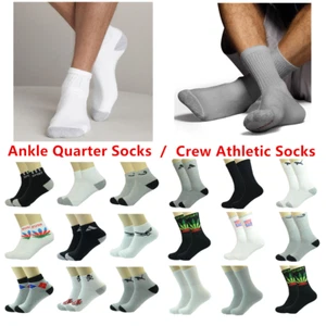 Wholesale Crew Athletic / Ankle Quarter Sport Men's Socks Cotton Size 9-11 10-13 - Picture 1 of 29