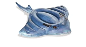 Huge INTEX STINGRAY inflatable RIDE ON Swimming Pool Float Toy 1.88 M X 1.45 M. - Picture 1 of 4