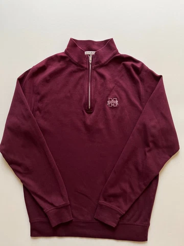 Peter Millar Mississippi State Bulldogs Sweatshirt Mens Small Red Pullover NCAA Cover
