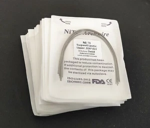 100 Packs Rectangular Niti Super Elastic Arch Wires Ovoid Form Orthodontics Bows - Picture 1 of 12