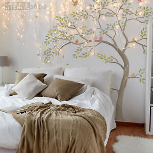 Large Tree Stencil Pack -Inc.Leaves & Birds. Create wall mural - add paint 10618