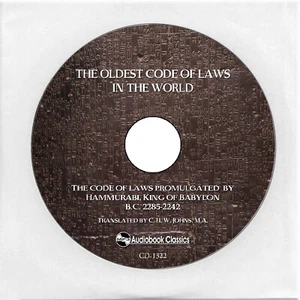 The Oldest Code of Laws in the World - MP3 CD Audiobook in security sleeve - Imagen 1 de 7