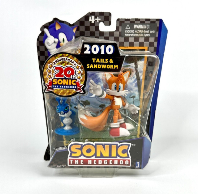 Boneco Tails & Sandworm - Versão 2010 - Sonic Aniversário 20 Anos -  Jazwares