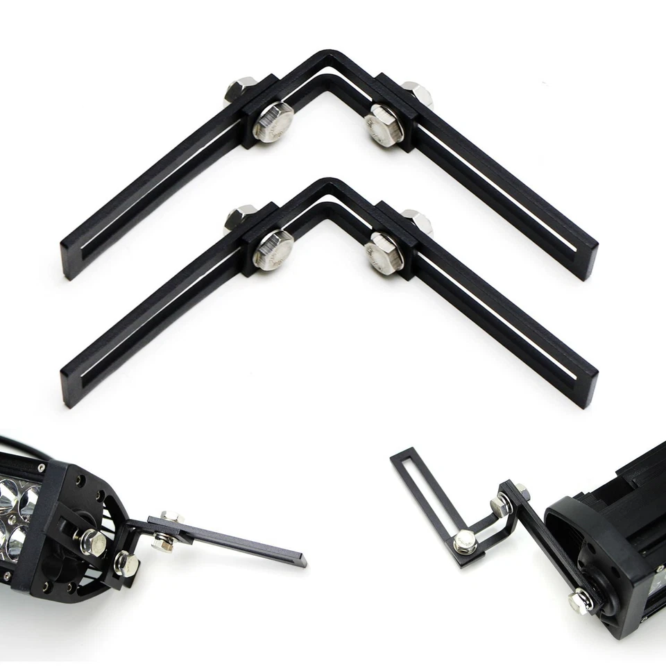 Universal Fit Lower Bumper Area Behind Grille Mount Brackets For LED Light Bars - Image 1 of 4