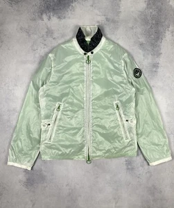 Armani Jeans Nylon Windbreaker Jacket Green Men’s Size Large Italian Designer - Picture 1 of 24