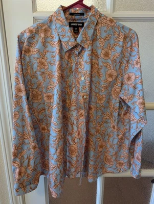 Blusa LANDS' END PETITE 16P Fresca SIN PLANCHAR Lt Azul Estampado Floral (Envío Gratis) Foto 1 de 4