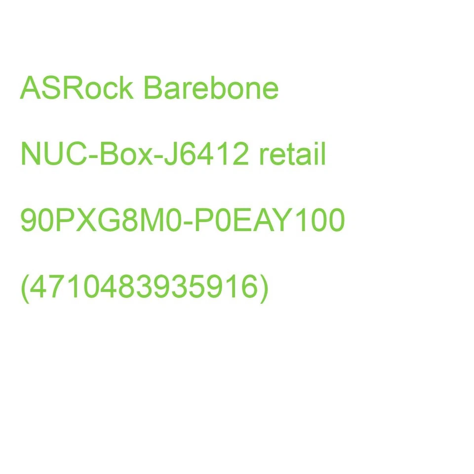 ASRock NUC BOX-J6412 - Barebone - Box 90PXG8M0-P0EAY100