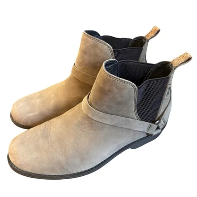 Teva Waterproof Boots Women’s Size 8 De La Vina Dos Chelsea Suede Ankle Booties - Imagem 1 de 4