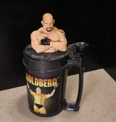 Caneca de viagem falante vintage 1999 WCW NWO GOLDBERG (NÃO TESTADA) - Imagem 1 de 4