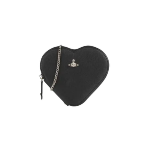 Vivienne Westwood Saffiano Heart Crossbody Bag Black - Picture 1 of 1