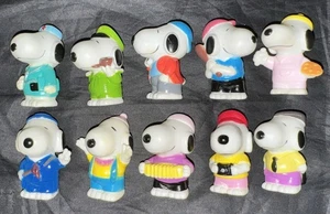 Peanuts Snoopy PVC Rubber Lot of 10 Figures Travel Occupations B13 - Picture 1 of 3