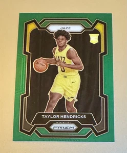 2023-24 Panini Prizm Taylor Hendricks GREEN PRIZM Rookie Card RC #161 Basketball - Picture 1 of 2