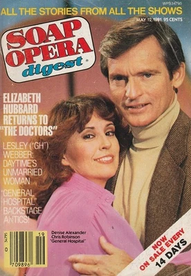 Soap Opera Digest May 12, 1981 DENISE ALEXANDER-ELIZABETH HUBBARD-RANDY HAMILTON - Image 1 of 4