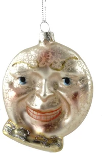 Luna victoriana con cara adorno colgante de vidrio - Imagen 1 de 1