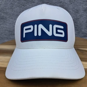 Gorra PING Golf Snapback Blanca Béisbol 110 Flex Fit Tech Ligera Para Hombres - Imagen 1 de 9