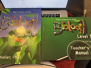 Real Science 4 Kids Biology Level 1 Book & Teacher's Manual Set Homeschool Books - Picture 1 of 3
