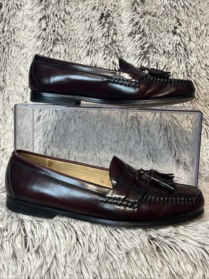 Cole Haan Pinch Loafers Dress Shoes Mens Size 9.5 Burgundy Leather Tassels - Image 1 of 4