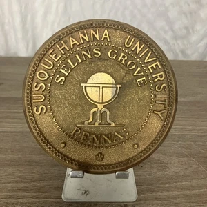 Vintage Messing/Bronze* Susquehanna University Selins Grove Penna Plakette Wandbehang - Bild 1 von 9