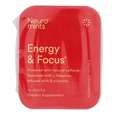 Neuro - Mints Energy & Focus Fresh Cinnamon Dietary Supplement- Case Of 12-12 Ct