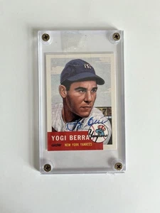 Yogi Berra 1991 Topps Archives #104 New York Yankees 1953 Reprint Auto - Bild 1 von 2
