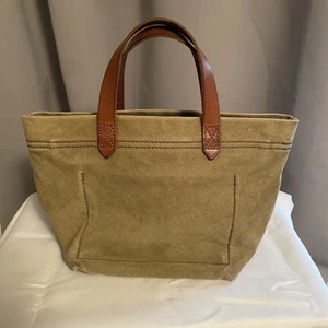 Madewell The Canvas Small Transport grün braun Leder Tasche Schulter Handtasche - Bild 1 von 16