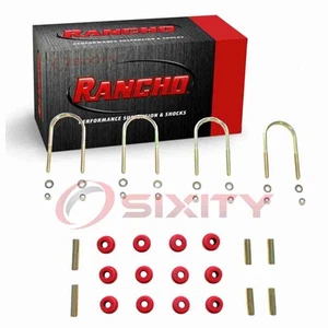 Rancho Rear Leaf Spring Axle U-Bolt Kit for 1984-2001 Jeep Cherokee ex - Picture 1 of 5