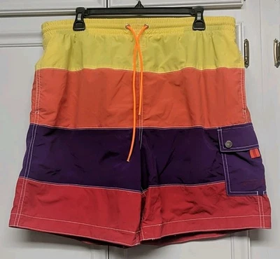 Vintage Tommy Hilfiger Colorblock Swim Shorts Trunks Men's Sz L Large - Image 1 of 4