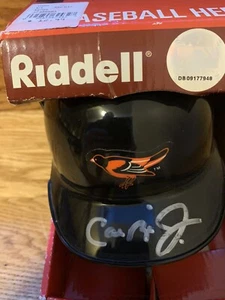 CAL RIPKEN JR. HOF BALTIMORE ORIOLES SiGNED ORIOLES MINI HELMET W /JSA CERT. - Picture 1 of 3
