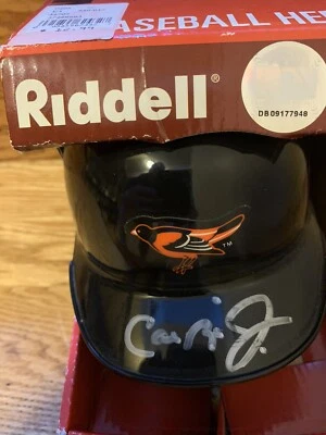 CAL RIPKEN JR. HOF BALTIMORE ORIOLES  SiGNED  ORIOLES MINI HELMET W /JSA CERT. - Image 1 of 3