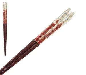 Wakasa nuri Japanese Lacquered Chopstick Japan Iwainami Wave Red S - Picture 1 of 4