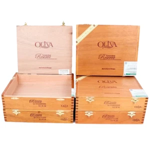 Lote de 5 cajas de cigarros de madera Oliva Torpedo Connecticut Reserve 8,75" x 7,25" x 2" - Imagen 1 de 9