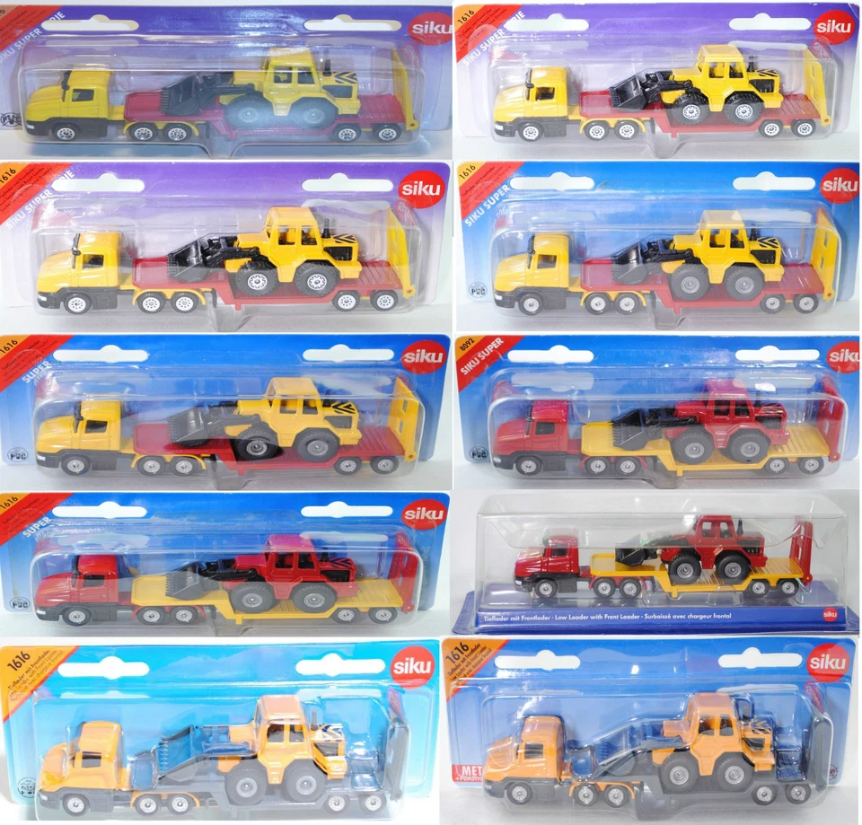 Siku Super 1616 Scania CT14 (Typ Serie 4) Tieflader mit Frontlader - Bild 1 von 1