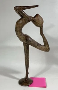 Vintage Metall Frau Ballerina Tänzerin Statue Skulptur Kunst Stil Deko Ist-Zustand Bitte Lesen - Bild 1 von 15