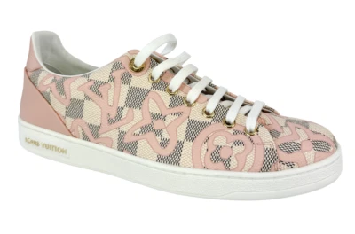 NEW LOUIS VUITTON Damier Azur Tahitienne Bora Bora Sneakers 40 Rose Ballerine 10 - Image 1 of 4