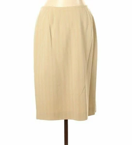 Larry Levine Größe 12 Karriere Rock Bleistift beige tailliert 32 Zoll Taille 25 lang - Bild 1 von 5