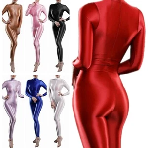 Bodysuits brillantes brillantes para mujeres traje de gato de cuerpo completo Jumpsuit Clubwear Noche de lencería - Imagen 1 de 58