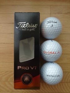 Stück 3 - Golfball PRO V1 Titleist 3 - GLOBAL X - *NEU*