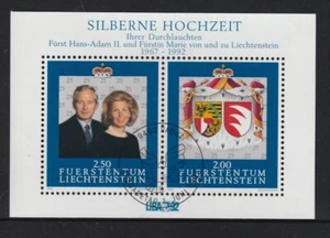 LIECHTENSTEIN - 1992 LIBRA'92 Stamp Exhibition & Royal Anniv Miniature Sheet VFU - Picture 1 of 1