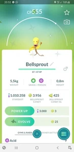 ✨Shiny Bellsprout, Pokèmon Go, registrado o ultra amigos✨ - Imagen 1 de 1