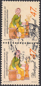 1996 Portugal SC# 2089 - Woman Selling Chestnuts - pair - Used