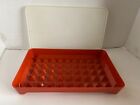 Vintage Tupperware Deli Meat Keeper Paprika Red W/ Lid Made In Usa