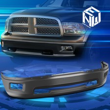 For 09-12 Dodge Ram 1500 Steel Front Bumper Face Bar w/ Fog Lamp Cut-Out Black
