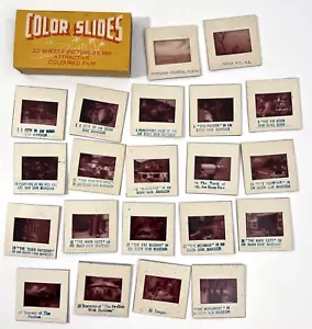 Lot of 21 Vintage Souvenir Colored Mounted Slides 3 Tiger Balm Garden - Picture 1 of 6