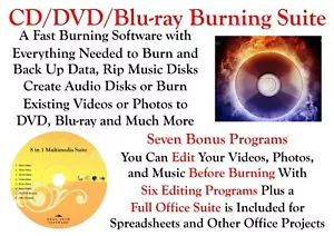 DVD CD Burning Burner Software Disc Edit Erase Data Back Up Studio on DVD - Picture 1 of 1