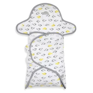 Just Born Infant Deluxe Swaddle unisex yellow bird print padded, Size 0/3 Months - Picture 1 of 1