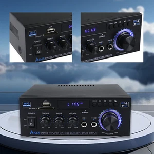 Receptor Amplificador Audio Estéreo AK45 300W+300W Hogar Doble Canal Bluetooth - Imagen 1 de 11