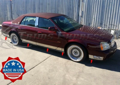Cadillac DeVille 2000-2005 panel basculante moldura lateral FL acero inoxidable 12 piezas 6" Foto 1 de 4